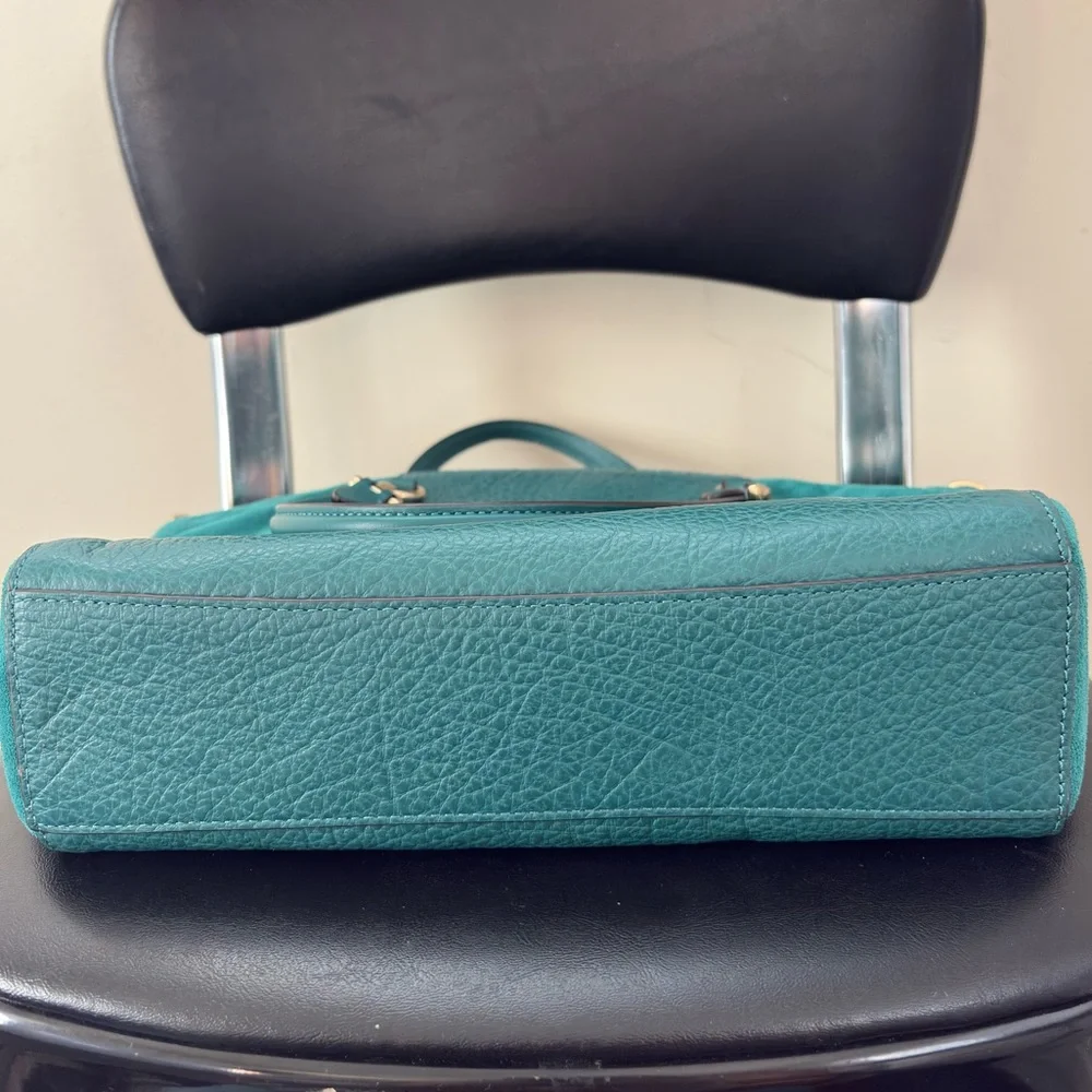 Coach Prairie Satchel Pebble Leather and Suede in Viridian F79999 - Picture 6 of 16
